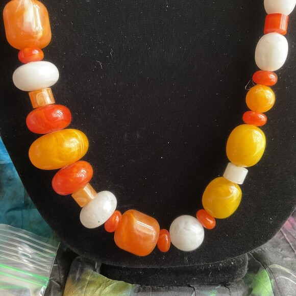 Summer Beaded Necklace & Earrings Set – 28" Multicolor Jewelry - Picture 6 of 6